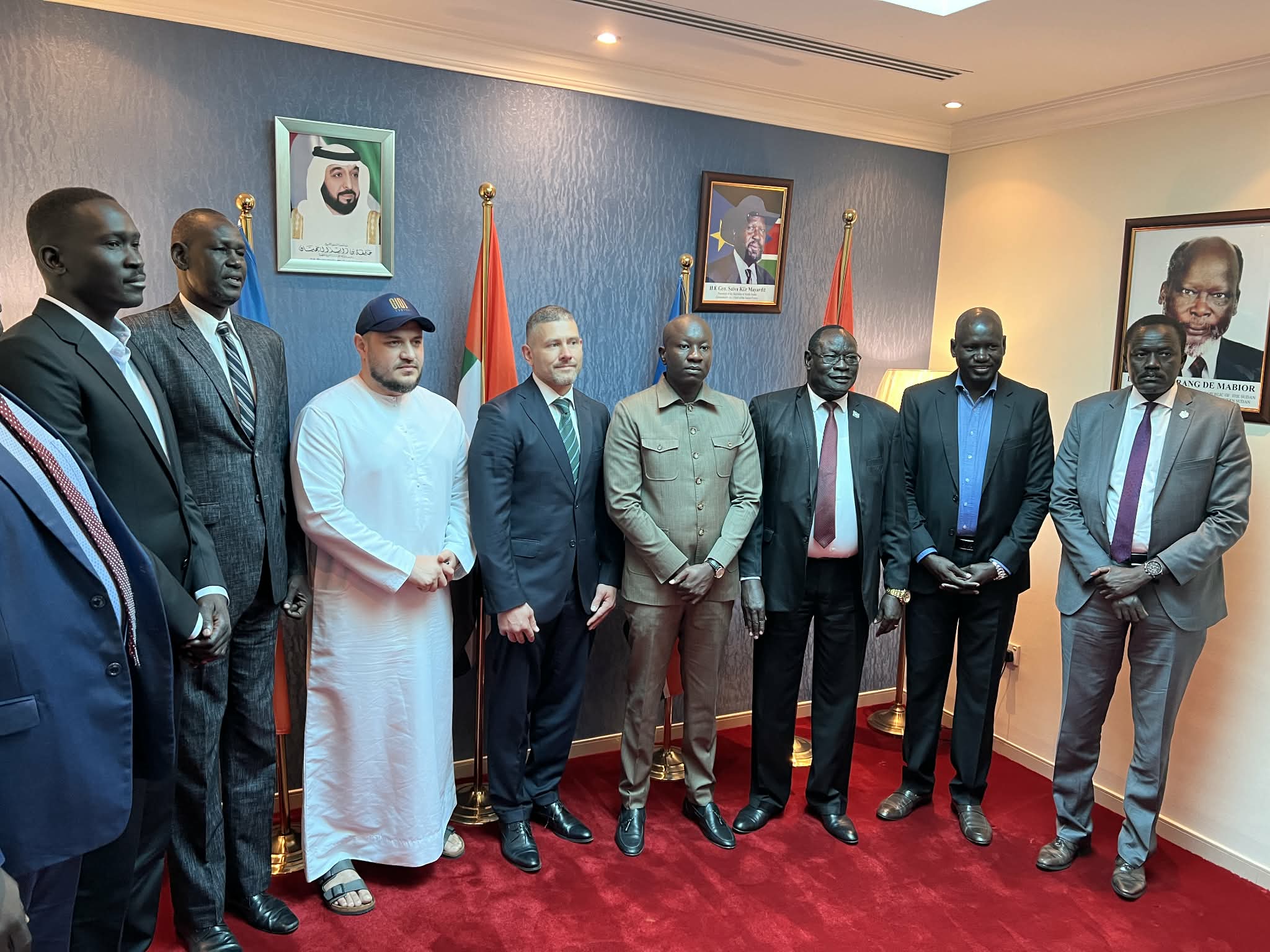 Group photograph during regional engagements in Dubai, United Arab Emirates.